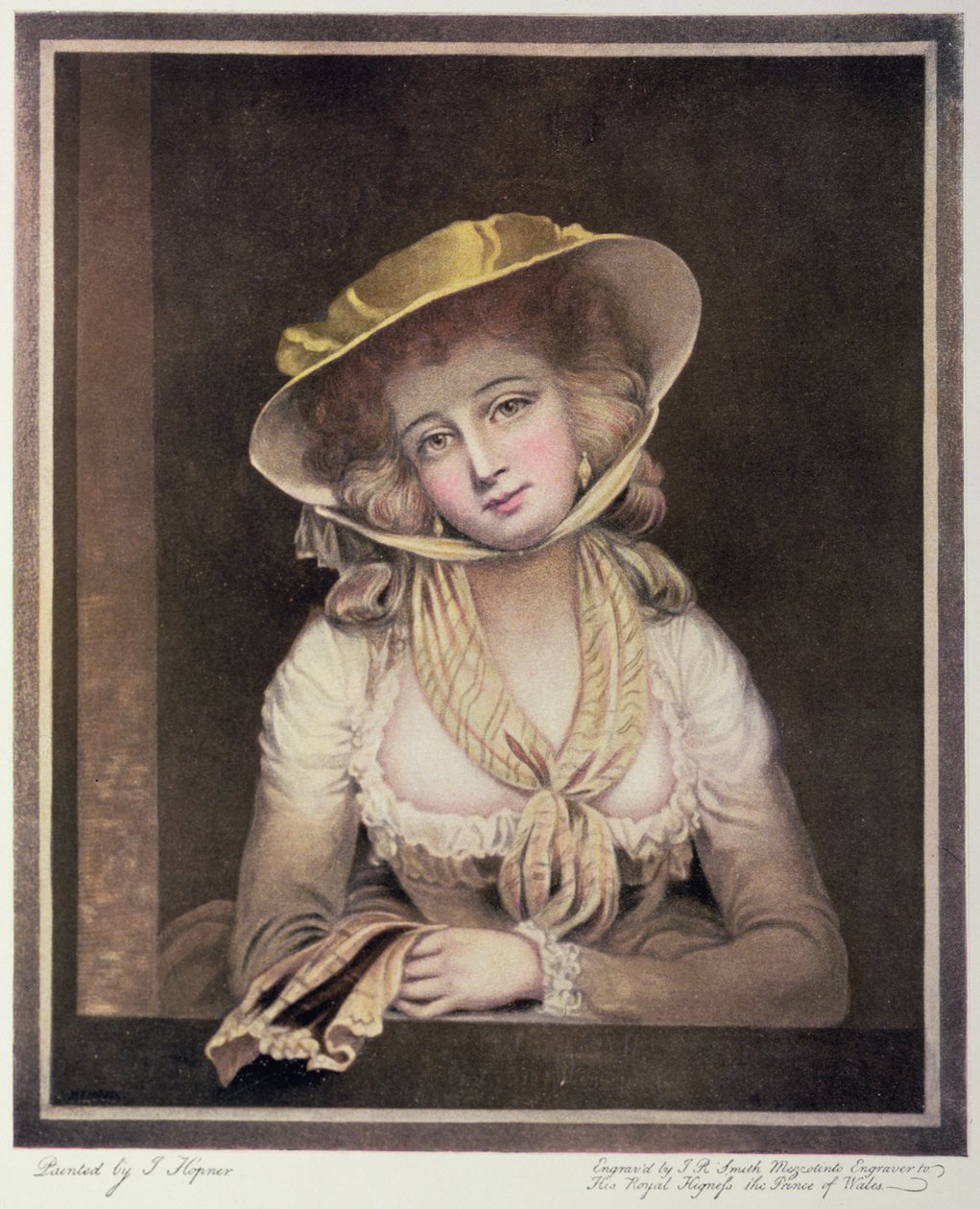 Sophia Westernin muotokuva, kaiverrettu J.R. Smith, 18 tekijältä John Hoppner