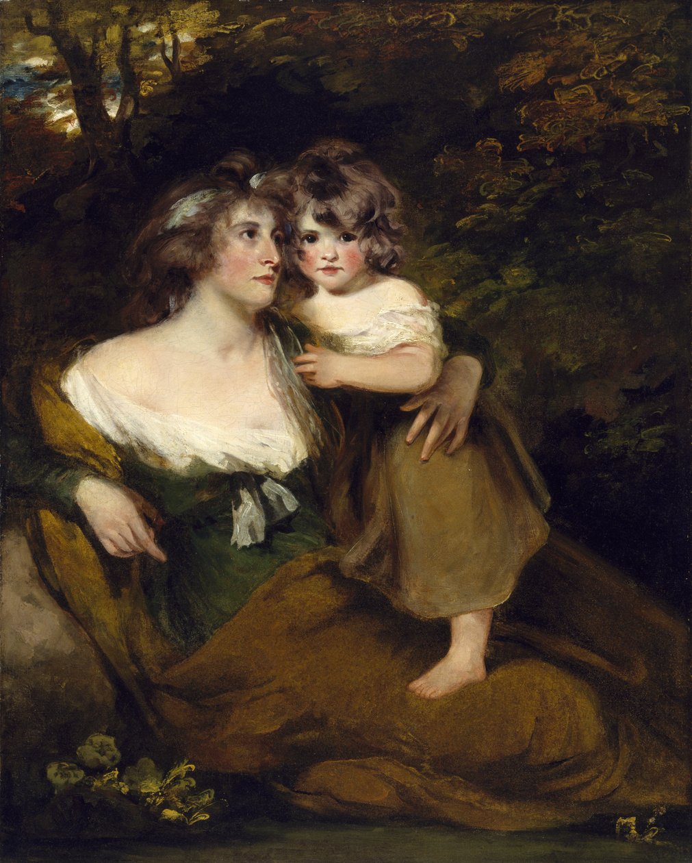 Darnleyn kreivitär ja hänen tyttärensä, Lady Elizabeth Bligh, n. 1795 tekijältä John Hoppner
