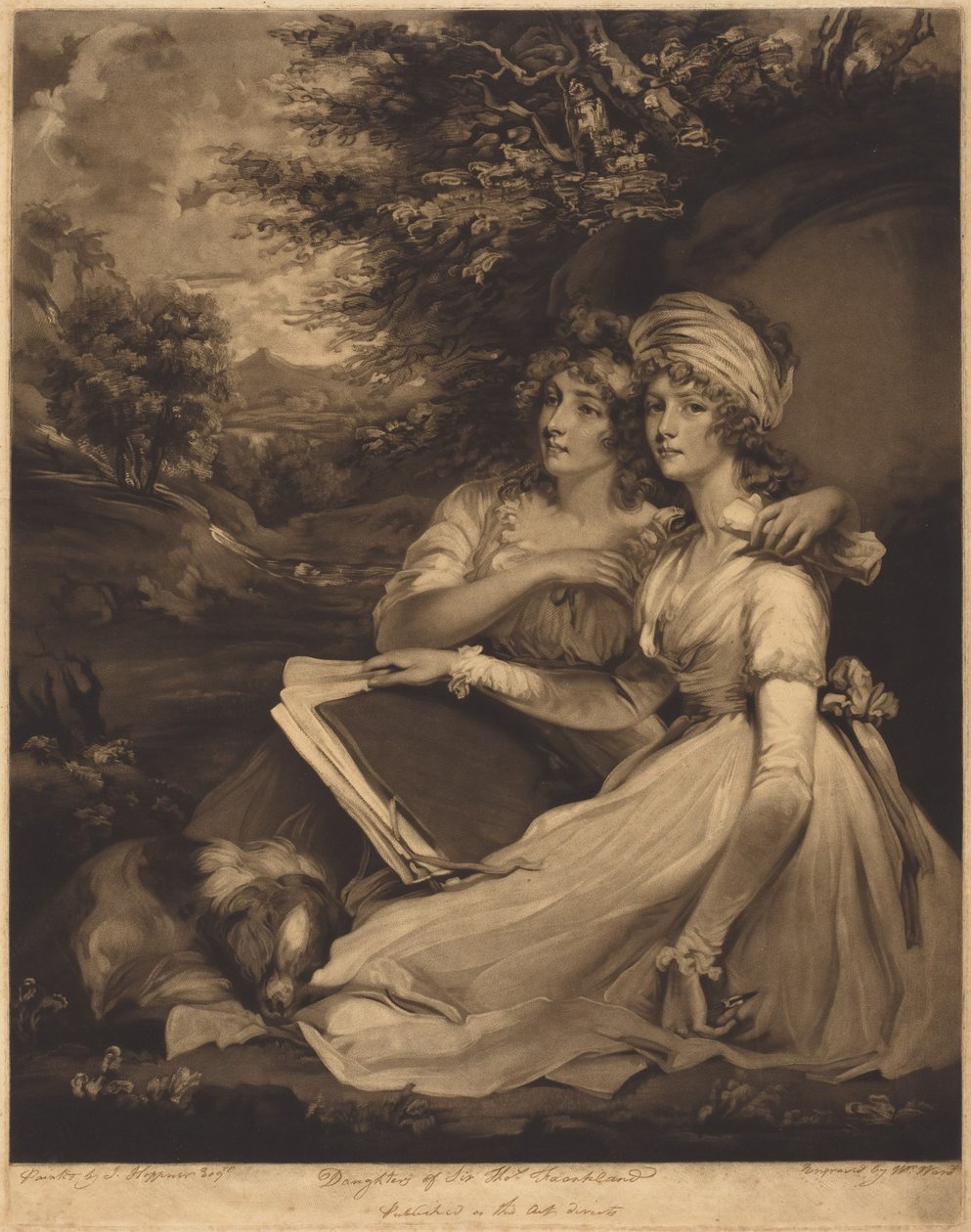 Sir Thomas Franklandin tyttäret tekijältä John Hoppner