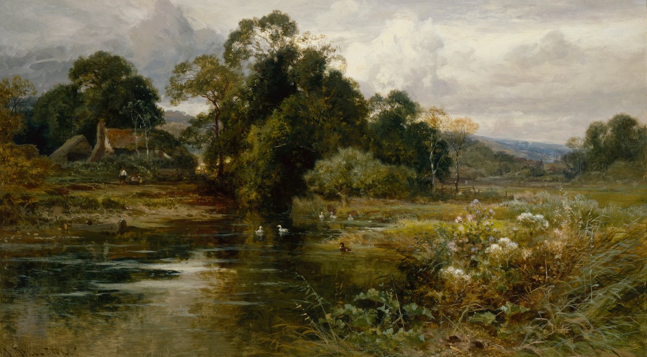 Lähellä Dorkingia, Surrey (öljy kankaalle) tekijältä John Horace Hooper