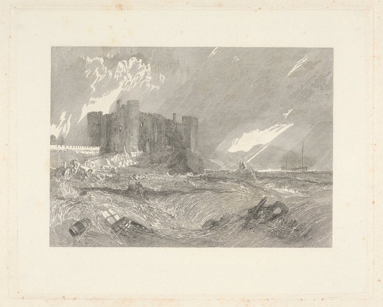 Laugharnen linna, Carmarthenshire tekijältä John Horsburgh