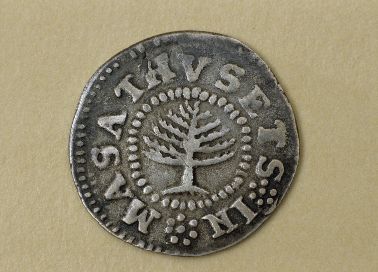 Pine Tree Shilling, 1667-1682 (hopea) tekijältä John Hull