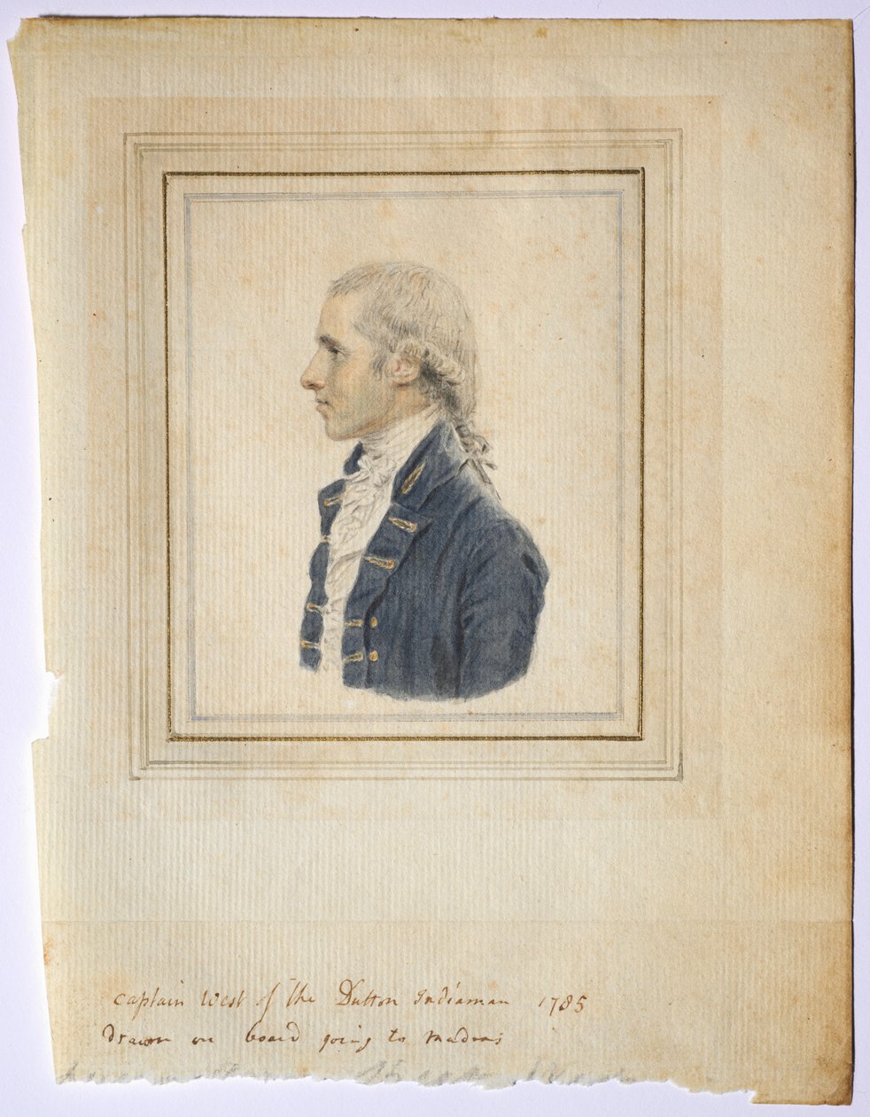 Muotokuva Dutton Indianmanin kapteeni Westistä, 1785. tekijältä John I. smart