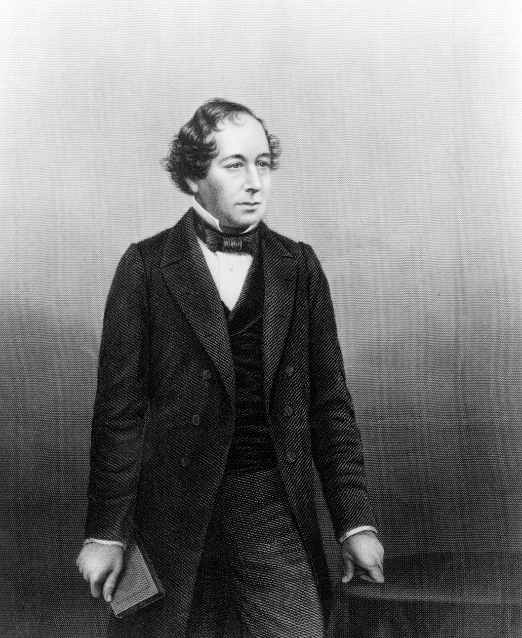 Benjamin Disraeli, kaivertanut D.J.Pound valokuvasta tekijältä John Jabez Edwin Paisley Mayall