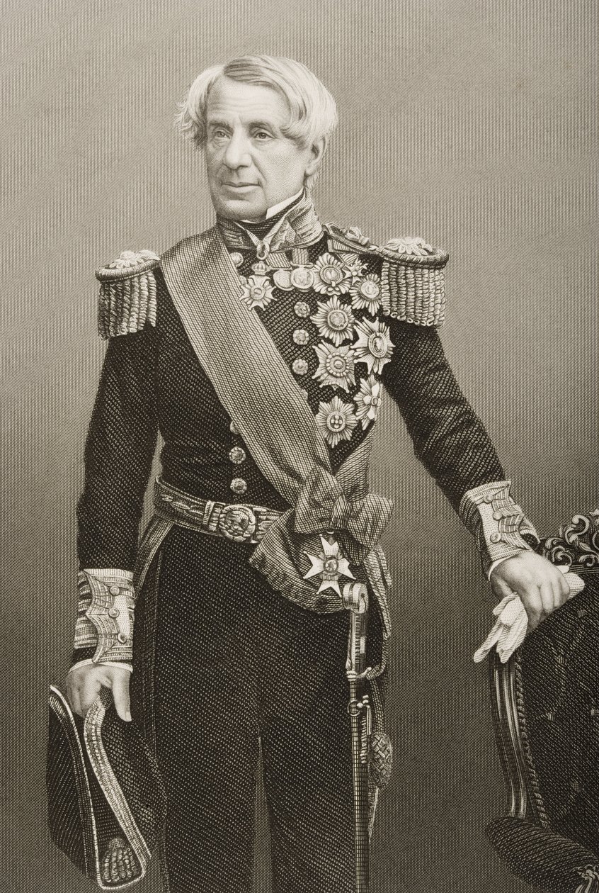 Edmund Lyons (1790-1858), kaiverrus D.J. Pound valokuvasta, Lontoossa 1860 julkaistusta The Drawing-Room of Eminent Personages, Volume 2 tekijältä John Jabez Edwin Paisley Mayall