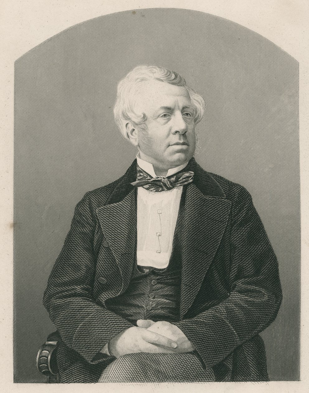 George William Frederick Howard, kaiverrettu D.J. Pound valokuvasta, Lontoossa 1860 julkaistusta The Drawing-Room of Eminent Personages, Volume 2 tekijältä John Jabez Edwin Paisley Mayall