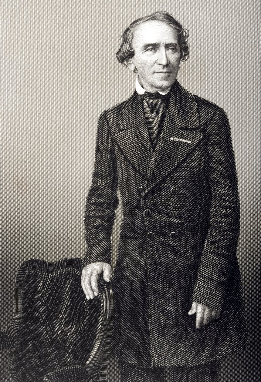 Giacomo Meyerbeer (1791-1864), kaiverrus D.J. Pound valokuvasta, Lontoossa 1860 julkaistusta The Drawing-Room of Eminent Personages, Volume 2 tekijältä John Jabez Edwin Paisley Mayall