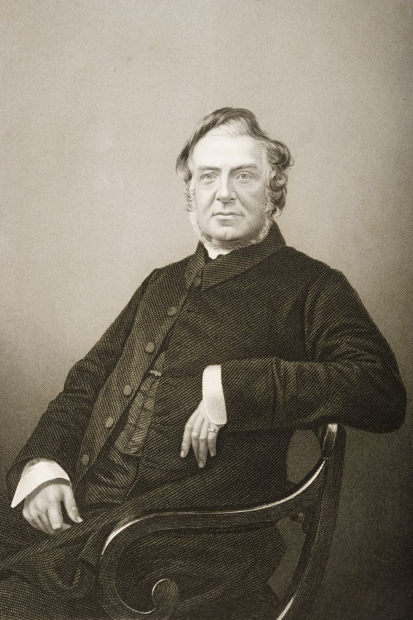 Hugh Stowell (1799-1845), kaiverrus D.J. Pound valokuvasta, Lontoossa 1860 julkaistusta The Drawing-Room of Eminent Personages, Volume 2 tekijältä John Jabez Edwin Paisley Mayall
