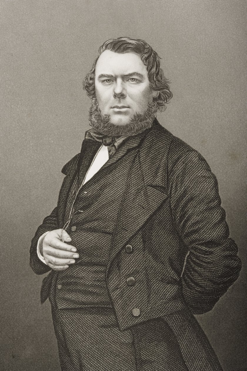 Hugh Stowell Brownin (1823-86) kaiverrus D.J. Pound valokuvasta, Lontoossa 1860 julkaistusta The Drawing-Room of Eminent Personages, Volume 2 tekijältä John Jabez Edwin Paisley Mayall