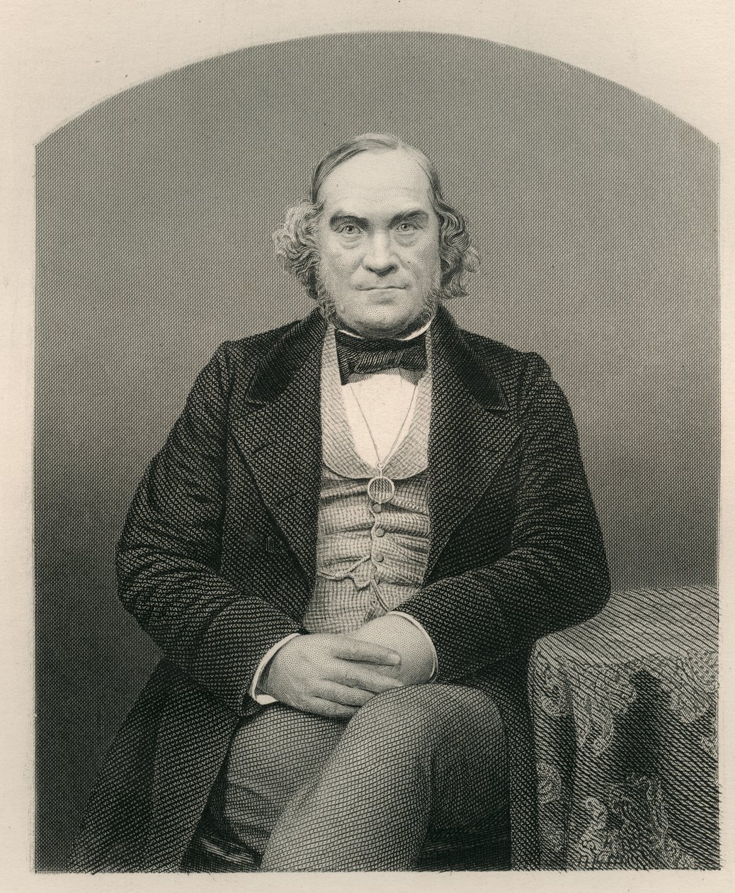 James Wilson, kaiverrus D.J. Pound valokuvasta, "The Drawing-Room of Eminent Personages, Volume 2", 1860 tekijältä John Jabez Edwin Paisley Mayall