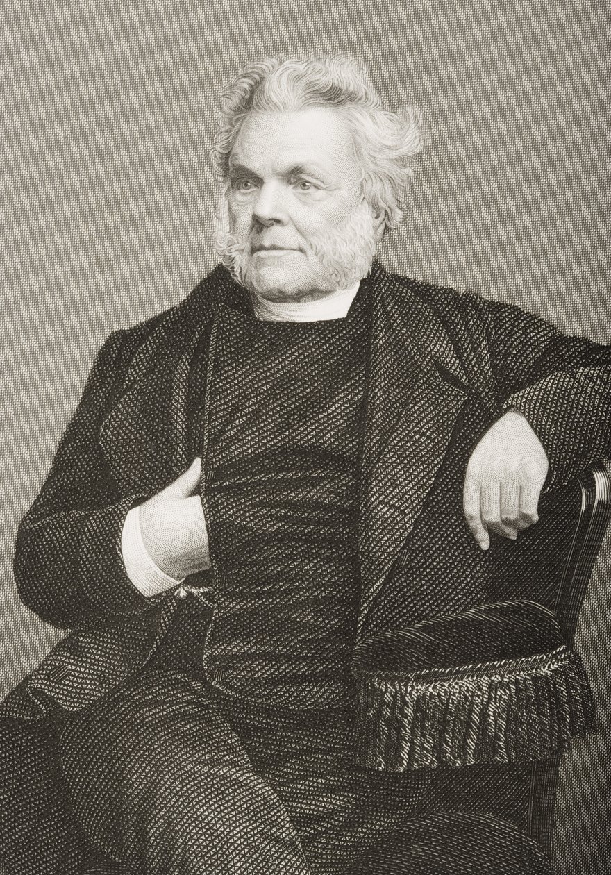 John Angell James (1785-1859), kaiverrus D.J. Pound valokuvasta, Lontoossa 1860 julkaistusta The Drawing-Room of Eminent Personages, Volume 2 tekijältä John Jabez Edwin Paisley Mayall