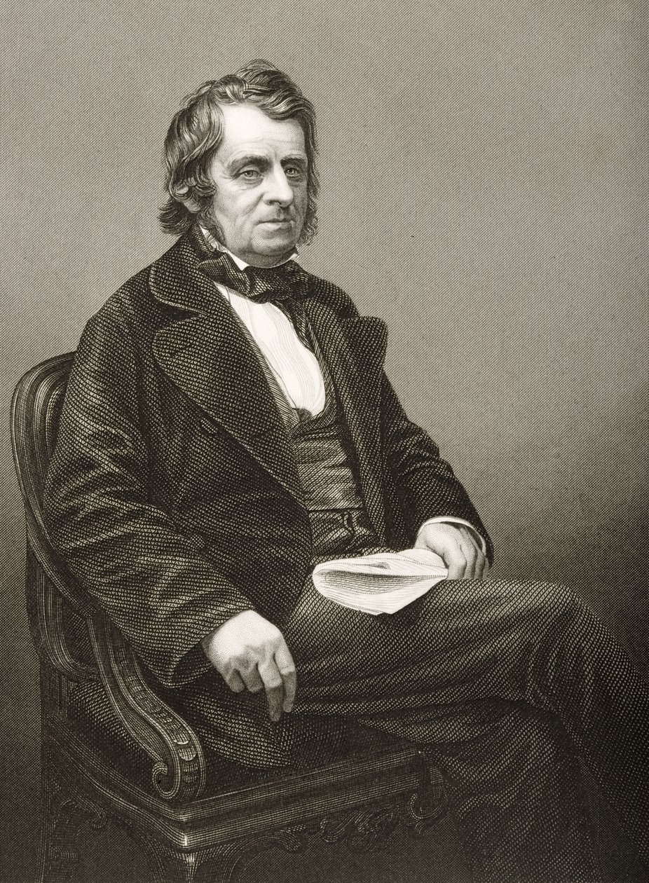 John Arthur Roebuck (1801-79), kaiverrus D.J. Pound valokuvasta, Lontoossa 1860 julkaistusta The Drawing-Room of Eminent Personages, Volume 2 tekijältä John Jabez Edwin Paisley Mayall