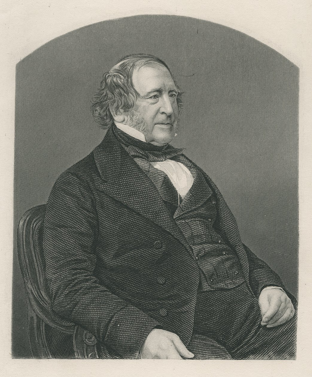 John Campbell, St. Andrewsin ensimmäinen paroni Campbell, kaiverrettu D.J. Pound valokuvasta, "The Drawing-Room of Eminent Personages, Volume 2", 1860 tekijältä John Jabez Edwin Paisley Mayall