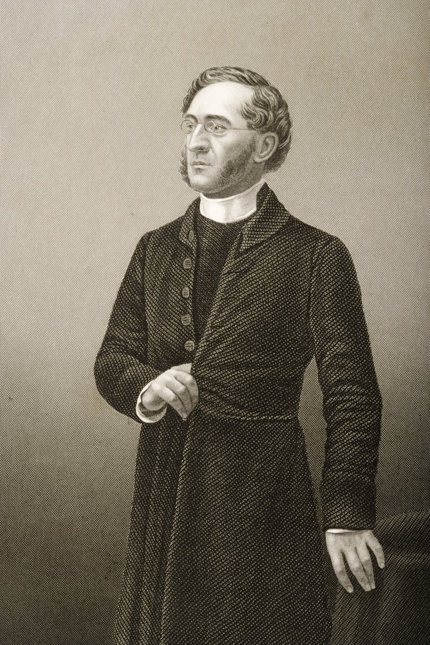 Pastori John Cumming (1707-81) kaiverrettu D.J. Pound valokuvasta, Lontoossa 1860 julkaistusta The Drawing-Room of Eminent Personages, Volume 2 tekijältä John Jabez Edwin Paisley Mayall