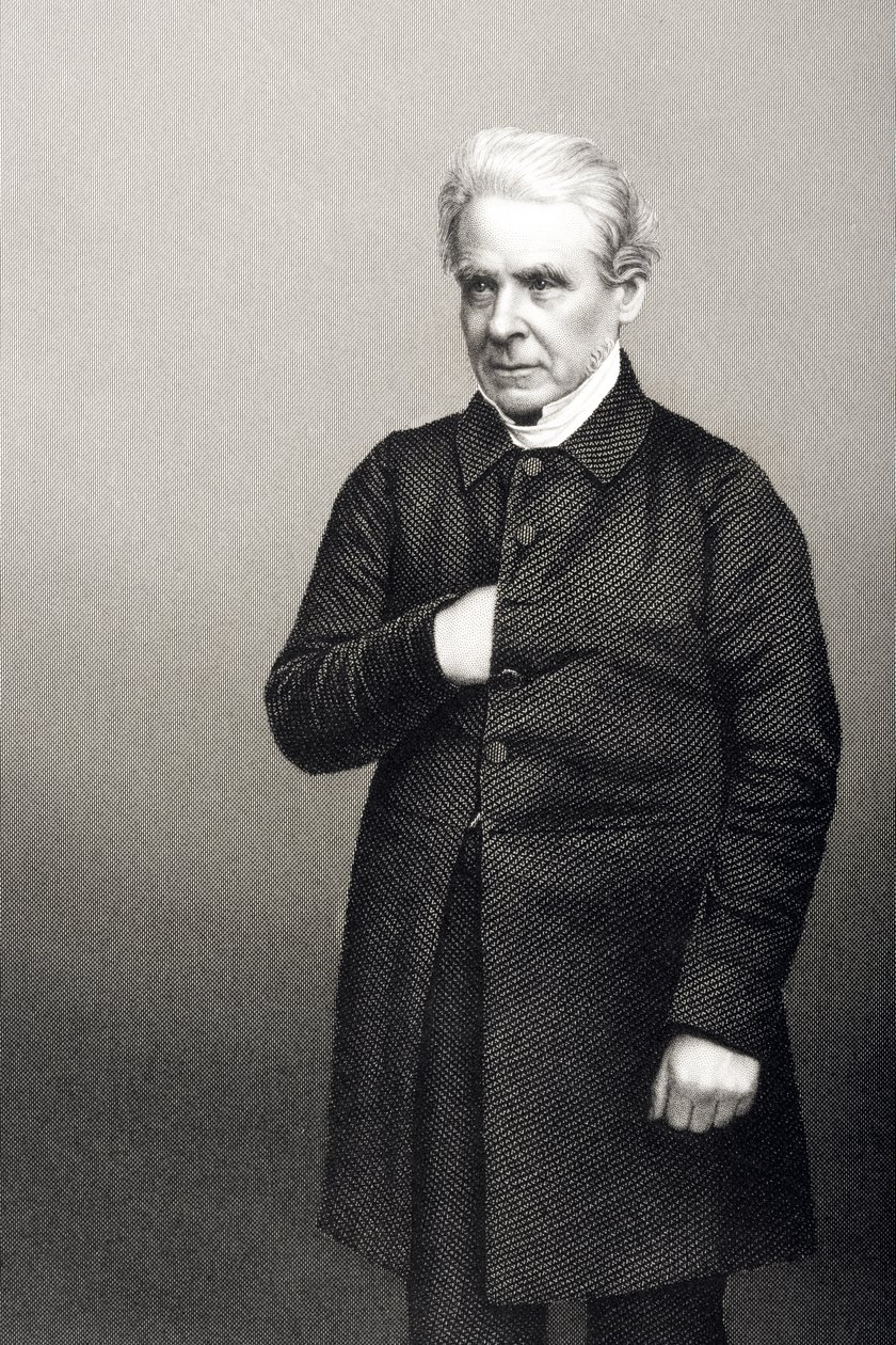 Pastori Thomas Dale (1797-1870) kaiverrettu D.J. Pound valokuvasta, Lontoossa 1860 julkaistusta The Drawing-Room of Eminent Personages, Volume 2 tekijältä John Jabez Edwin Paisley Mayall