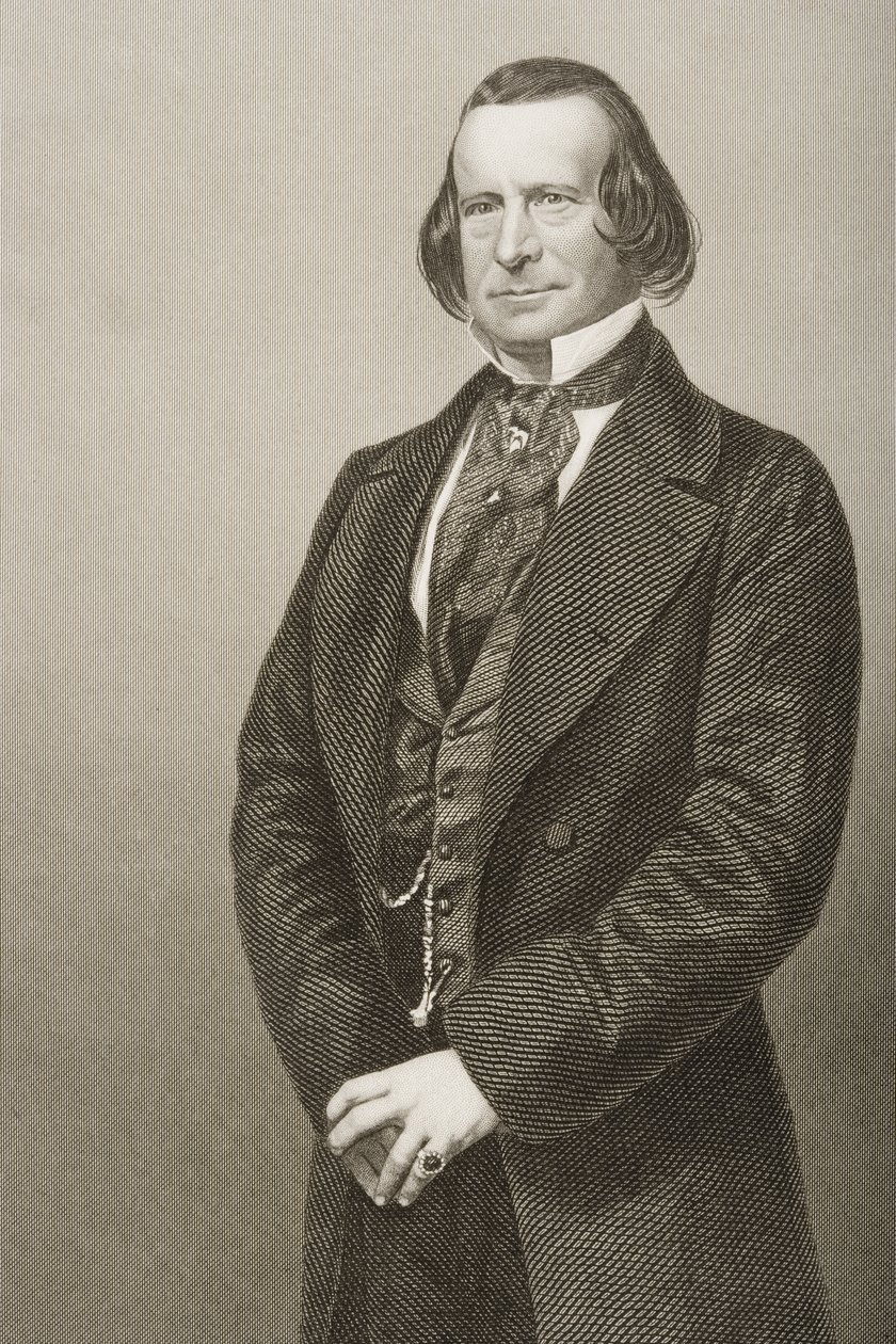 Samuel Phelps (1804-78), kaiverrus D.J. Pound valokuvasta, Lontoossa 1860 julkaistusta The Drawing-Room of Eminent Personages, Volume 2 tekijältä John Jabez Edwin Paisley Mayall