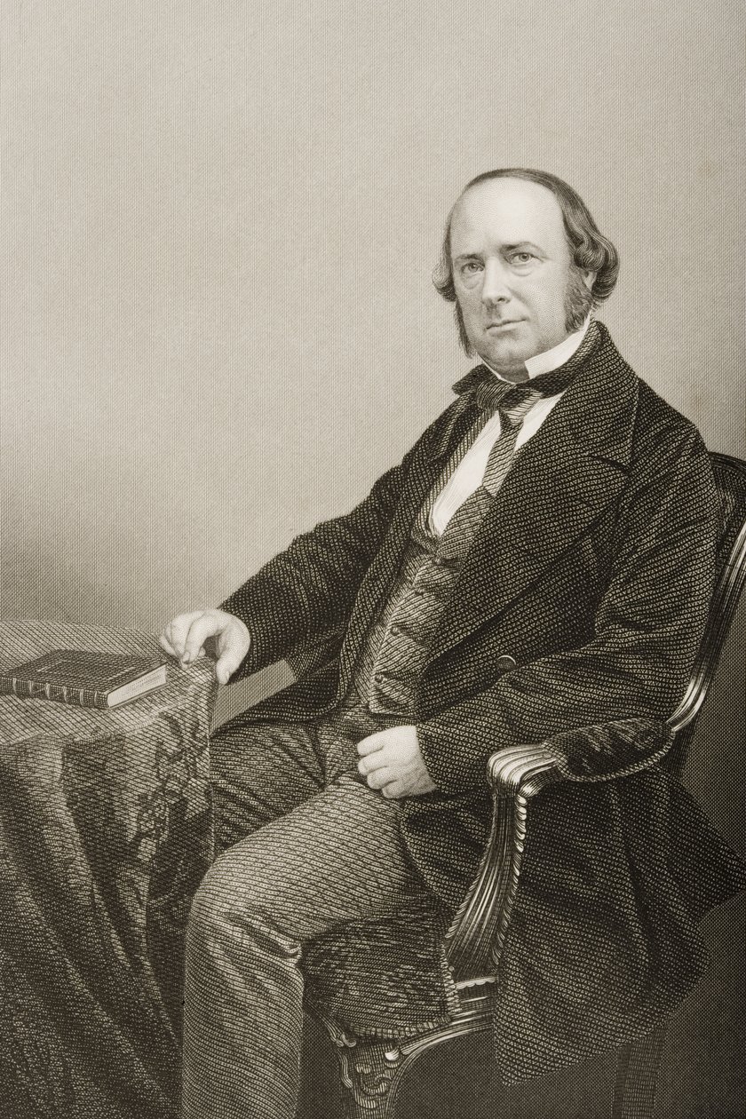 Thomas Wright (1810-77), kaiverrus D.J. Pound valokuvasta, Lontoossa 1860 julkaistusta The Drawing-Room of Eminent Personages, Volume 2 tekijältä John Jabez Edwin Paisley Mayall