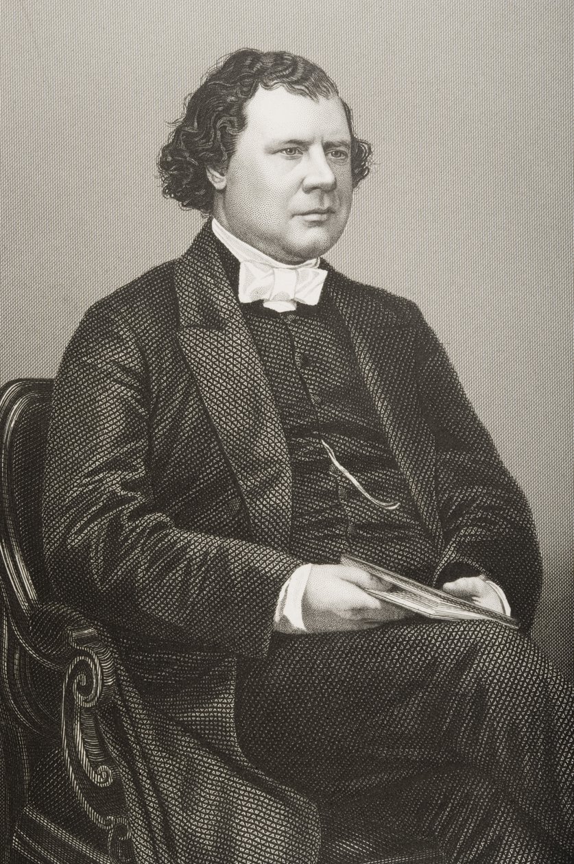 William Morley Punshon (1824-81), kaiverrus D.J. Pound valokuvasta, Lontoossa 1860 julkaistusta The Drawing-Room of Eminent Personages, Volume 2 tekijältä John Jabez Edwin Paisley Mayall