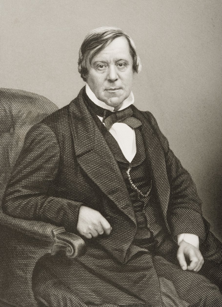 William Scholefield (1809-67), kaiverrus D.J. Pound valokuvasta, Lontoossa 1860 julkaistusta The Drawing-Room of Eminent Personages, Volume 2 tekijältä John Jabez Edwin Paisley Mayall