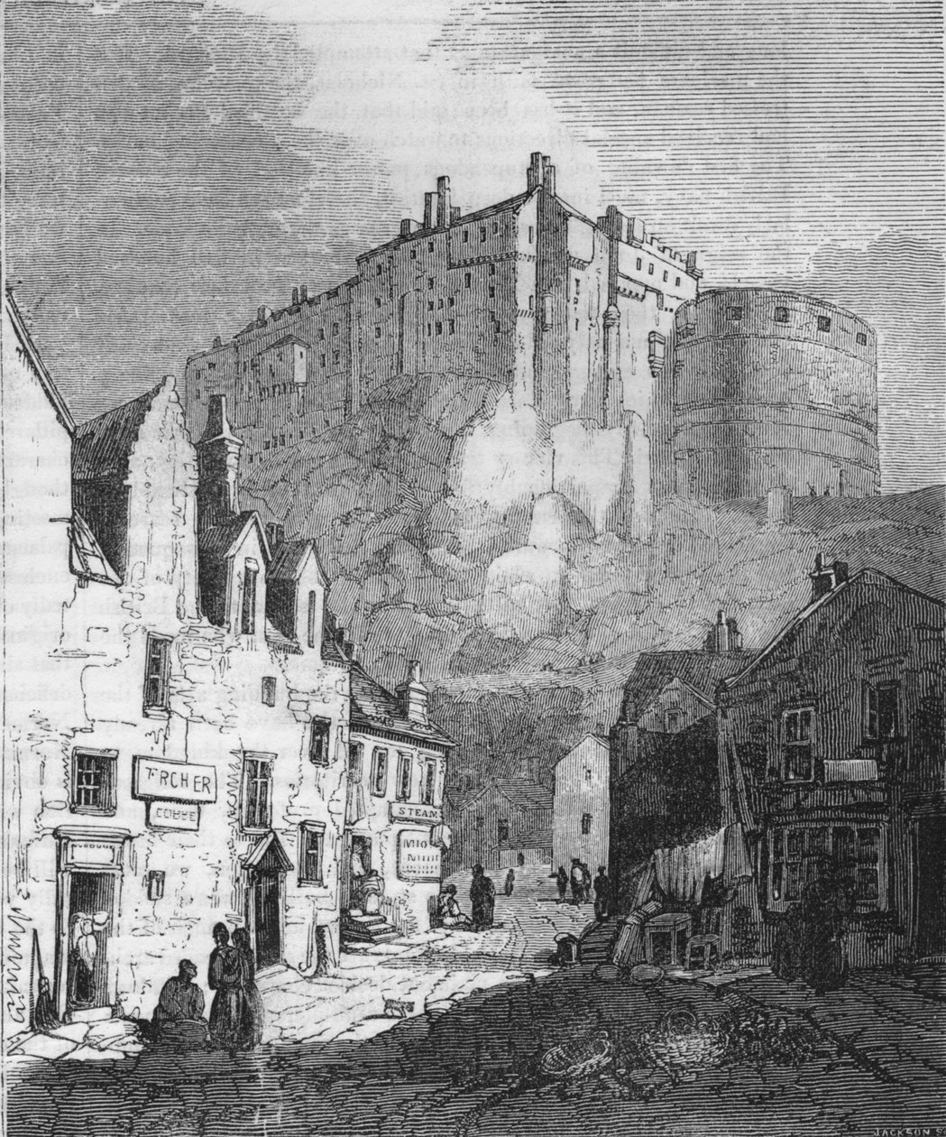 Edinburghin linna, 1843, 1845 tekijältä John Jackson
