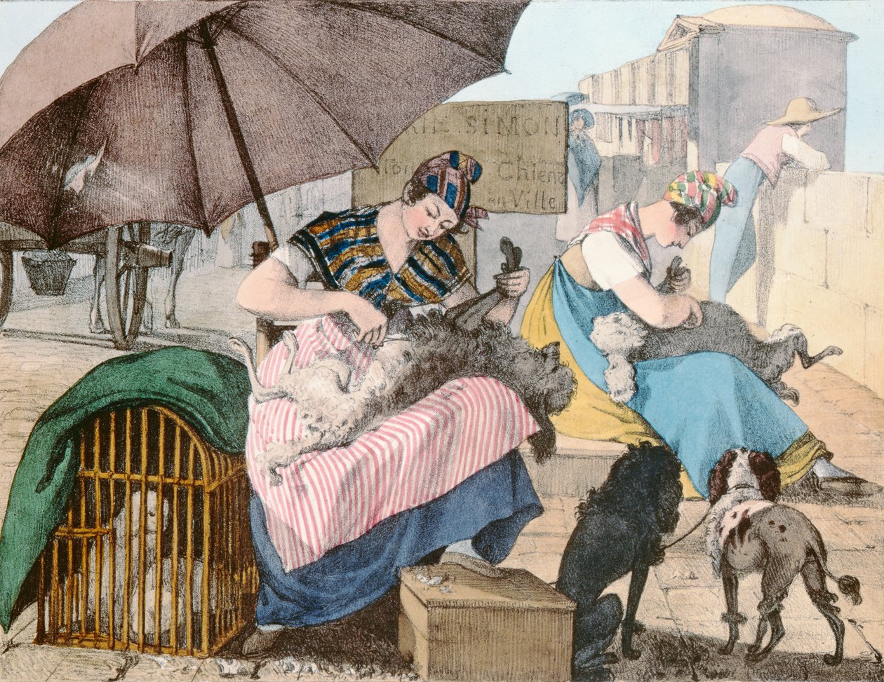 Koiran trimmaajat, 1820 tekijältä John James Chalon