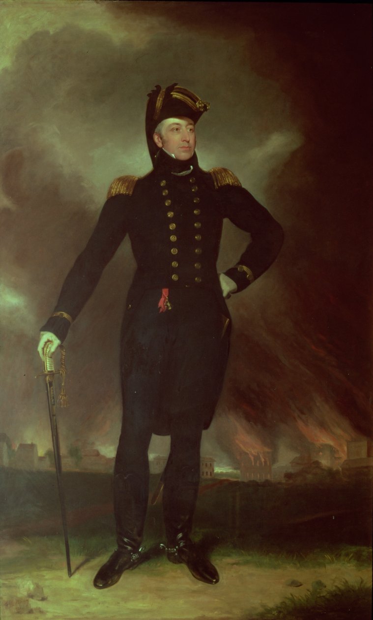 Sir George Cockburnin (1772-1853) muotokuva, 1851 tekijältä John James Halls