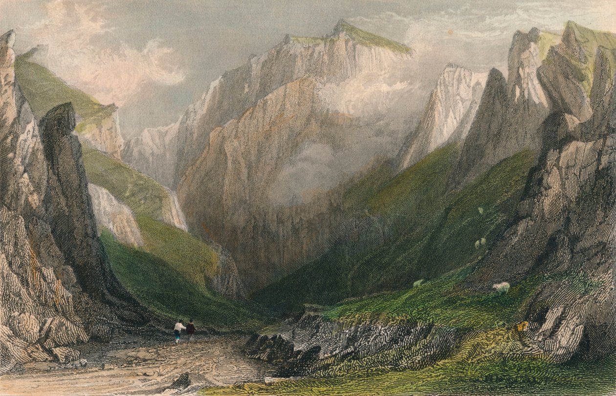 "Vale of the Winnets, Derbyshire", 1837 tekijältä John James Hinchliff