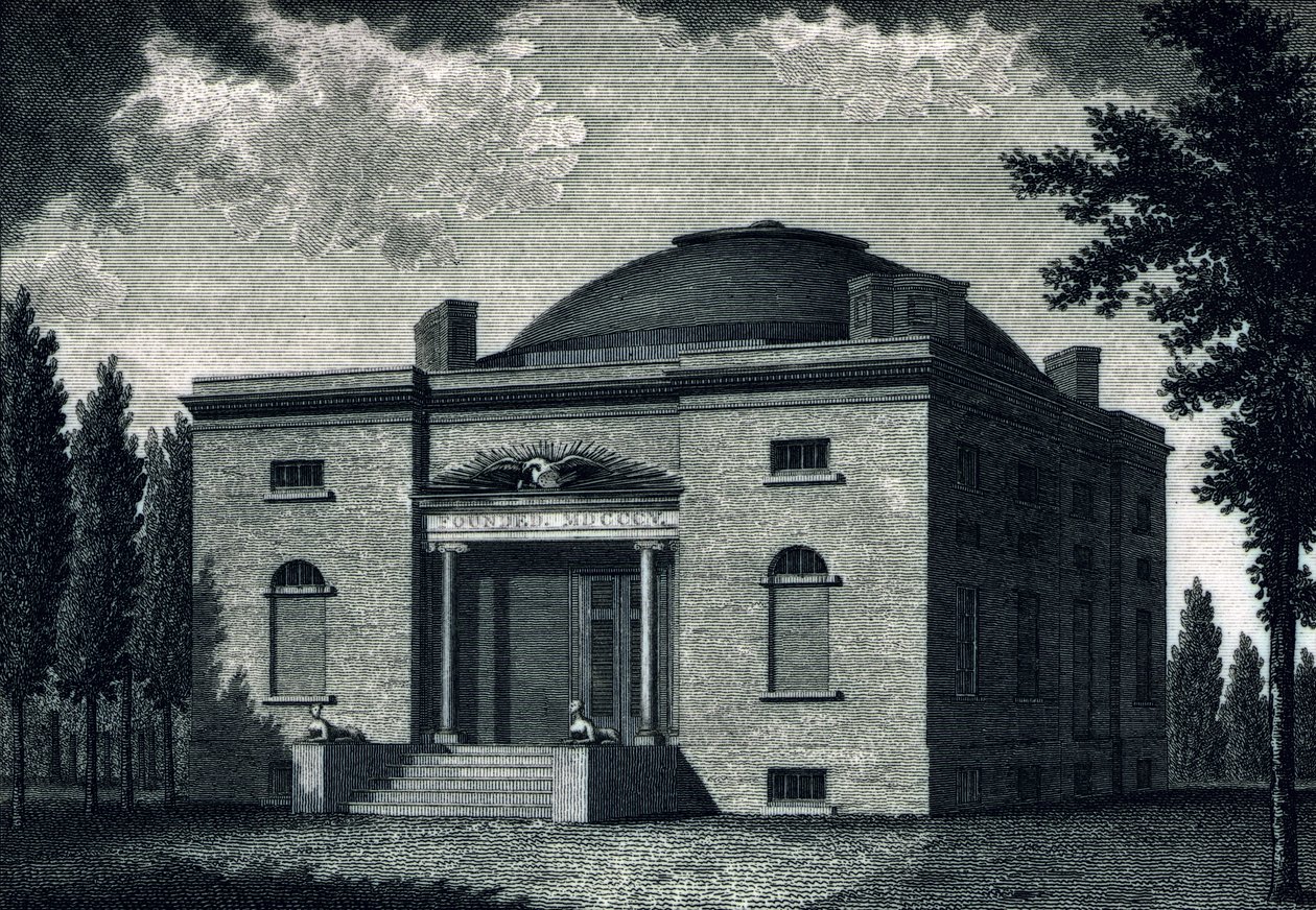 Pennsylvania Academy of Fine Arts, kaiverrus Benjamin Tanner (1775-1848), n. 1820 tekijältä John James after Barralet