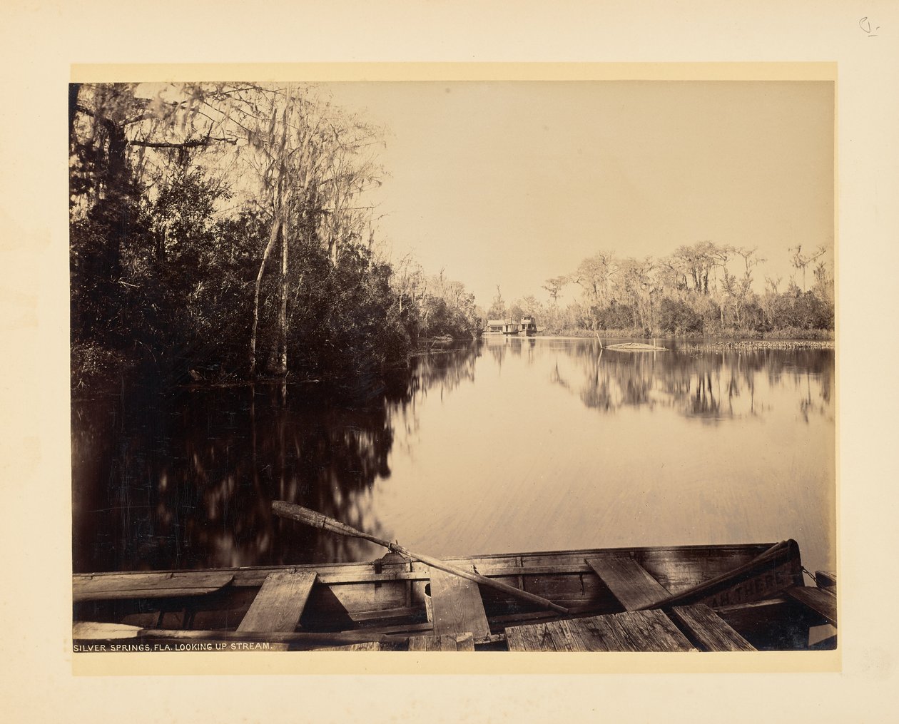 Silver Springs, Florida, näkymä ylävirtaan tekijältä John K. Hillers