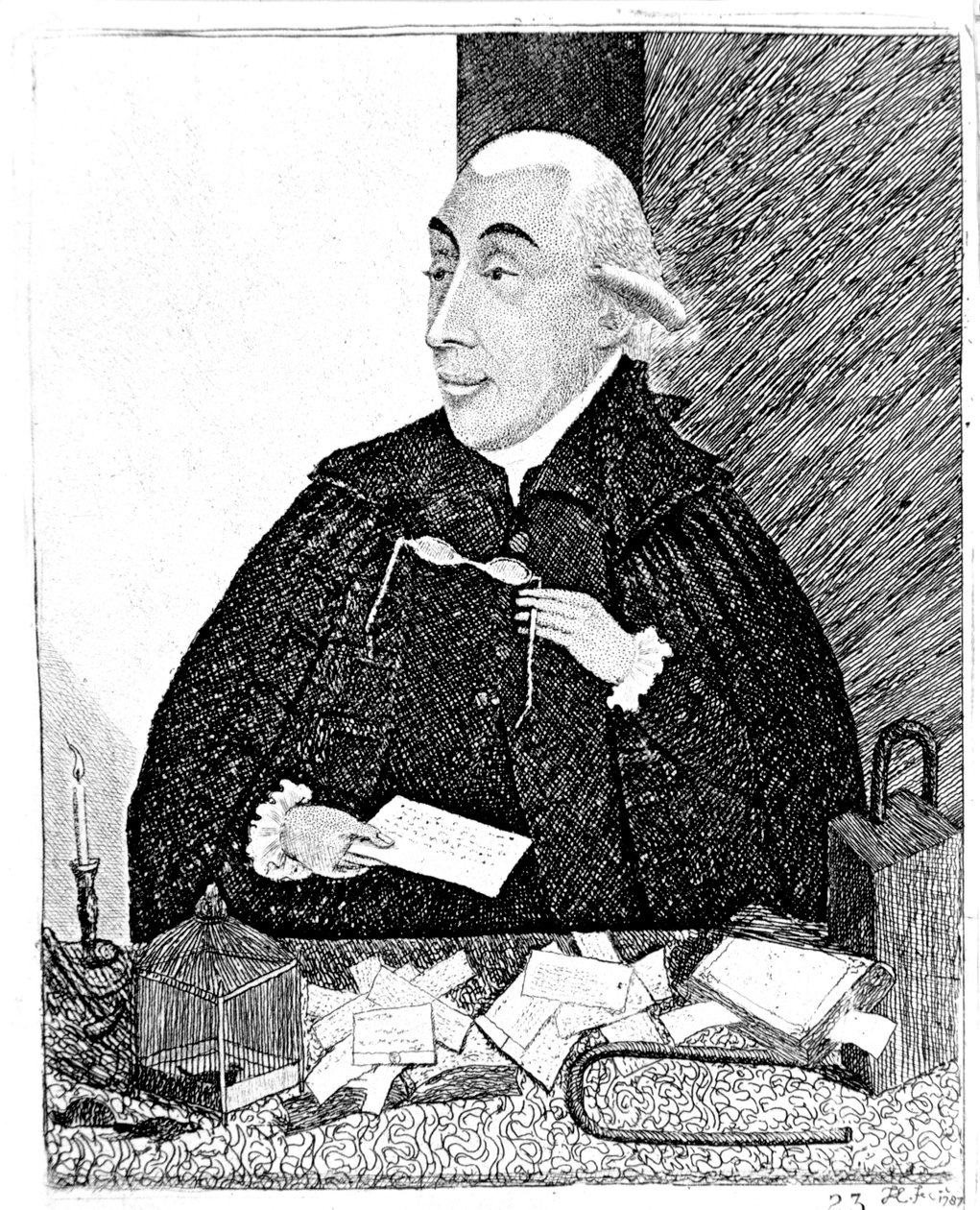 Joseph Black, skotlantilainen kemisti, 1787 tekijältä John Kay