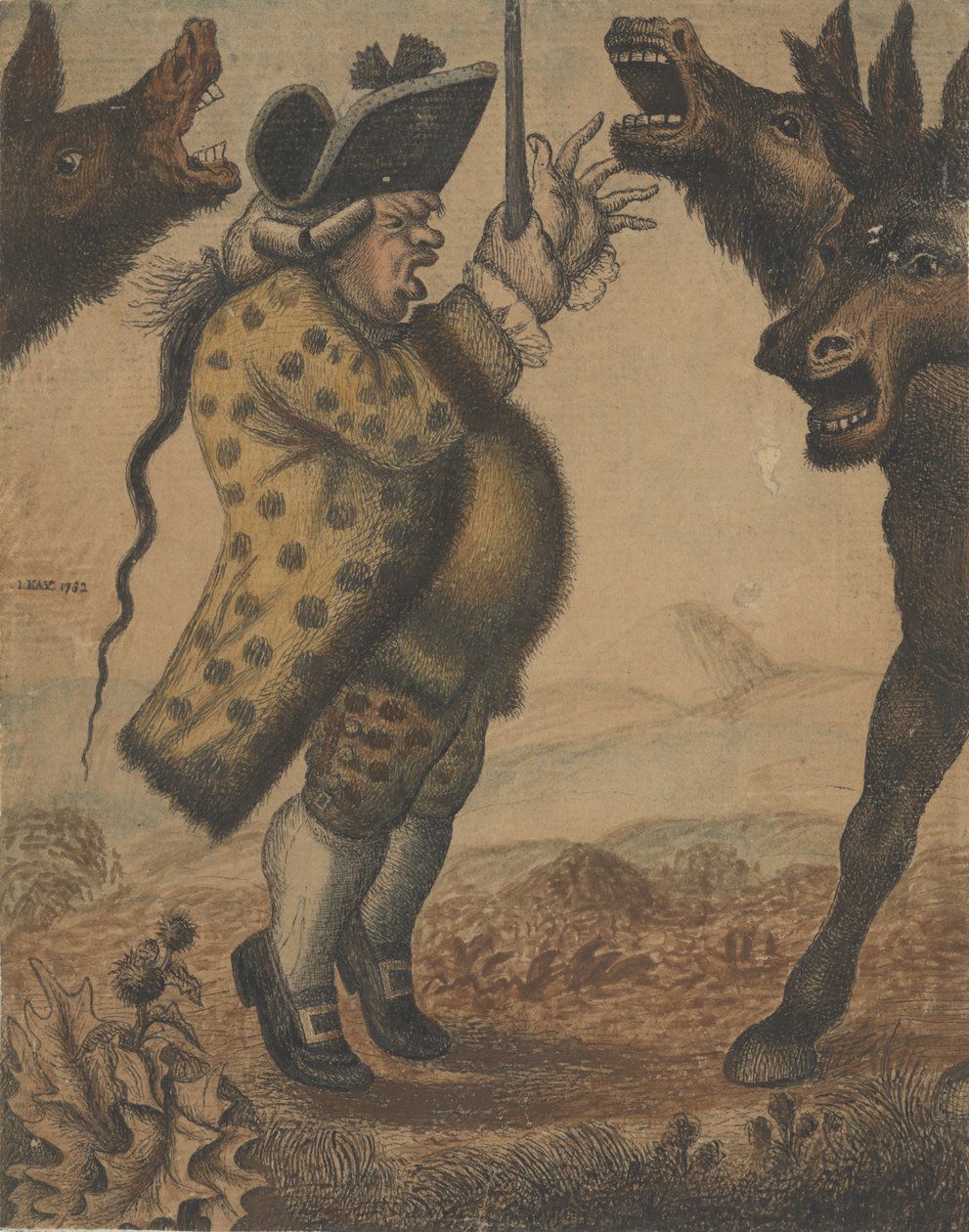 Mr. Alexander Campbell, urkuri, johtaja kolme Braying Aass, 1782. tekijältä John Kay
