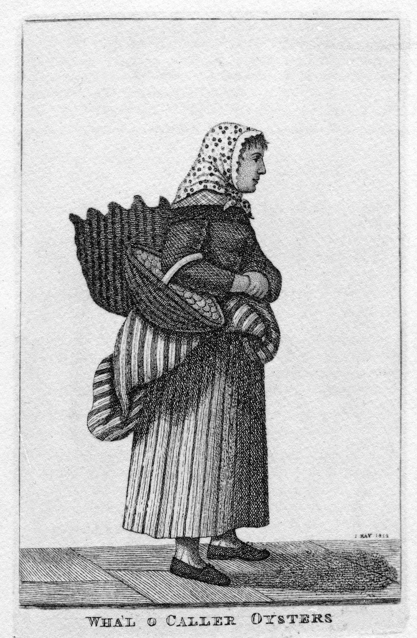 Newhaven (Edinburgh) Oyster Girl, 1812 tekijältä John Kay