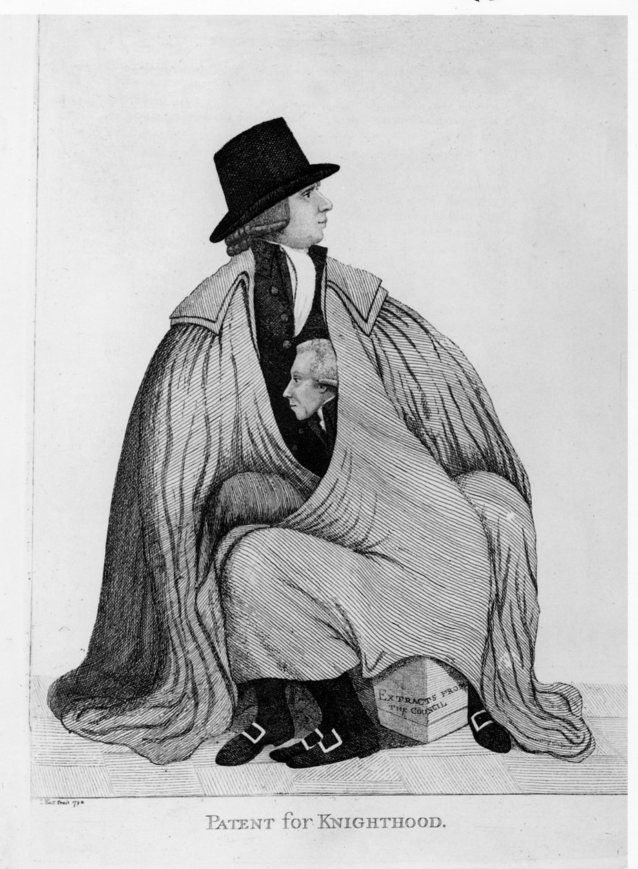 Patentti ritarikunnalle: Henry Dundas ja Sir James Stirling, 1792 tekijältä John Kay