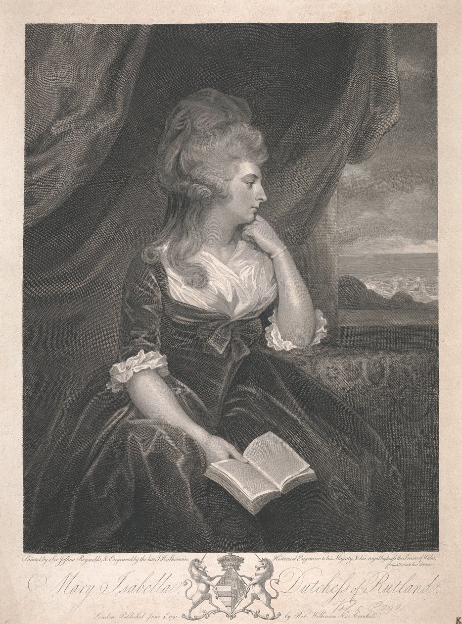 Mary Isabella Manners (os. Somerset), Rutlandin herttuatar tekijältä John Keyse Sherwin