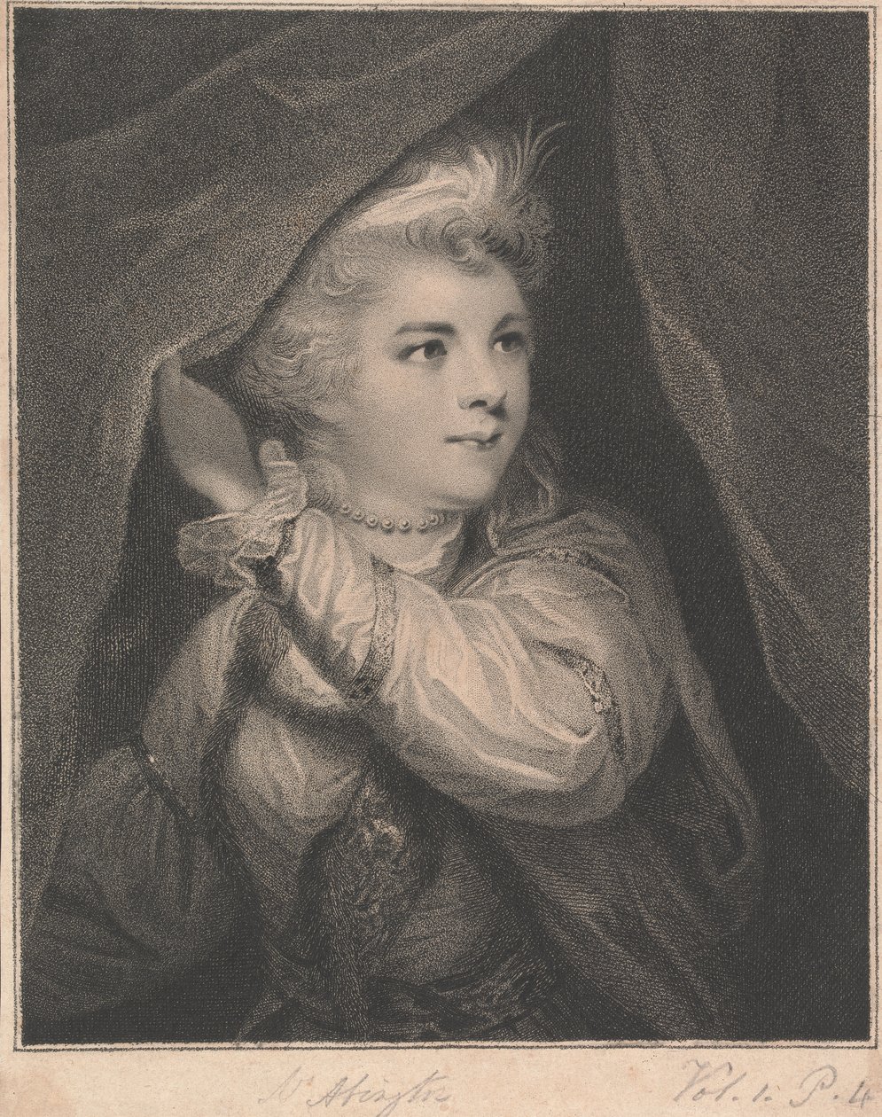 Rouva Frances Abington (os. Barton) Roxalanana elokuvassa "The Sultan" tekijältä John Keyse Sherwin