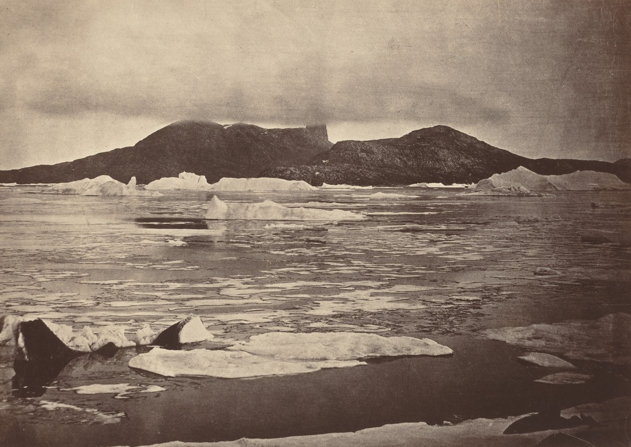 Arktiset alueet: nro 92.* Paholaisen peukalo osittain sumun peitossa..., 1869 tekijältä John L Dunmore