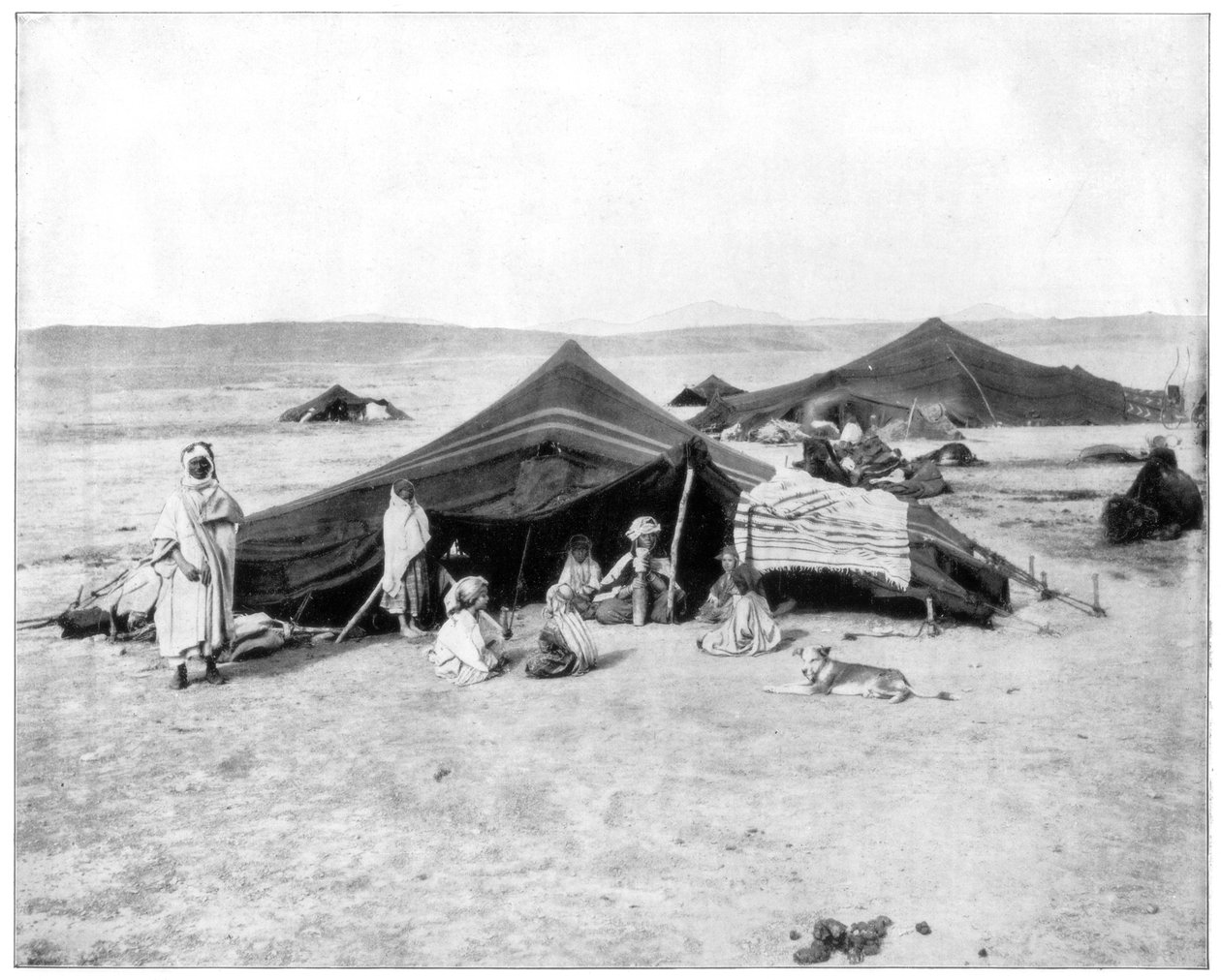 Karavaanileiri, Saharan autiomaa, 1800-luvun loppu tekijältä John L. Stoddard