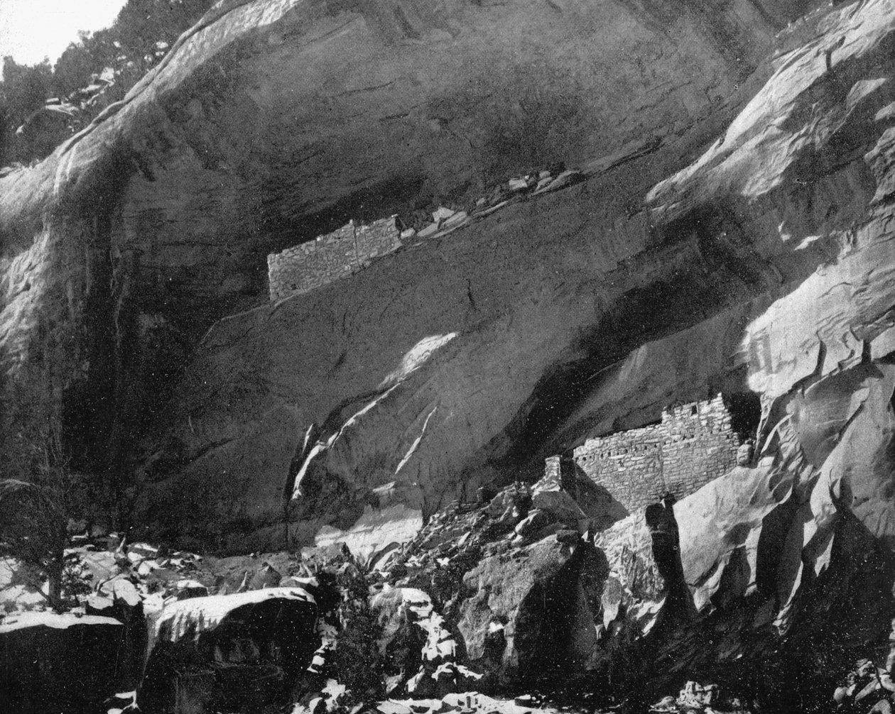 Cliff Dwellings, Mancos Canyon, Arizona, USA, 1893. tekijältä John L. Stoddard