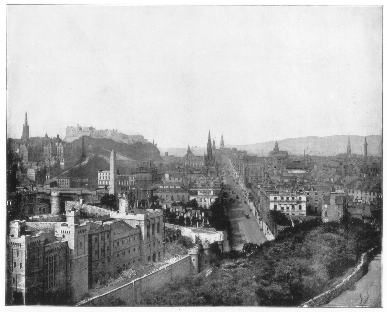 Edinburgh ja Scotts Monument, 1800-luvun lopulla tekijältä John L. Stoddard
