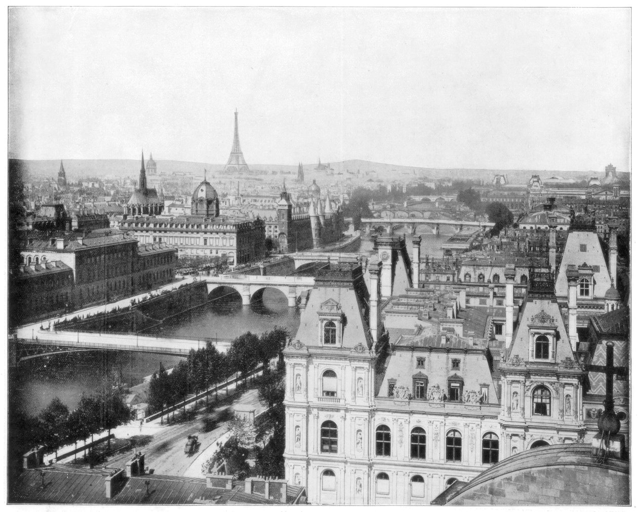 Panoraama Pariisista, Ranska, 1800-luvun loppu. tekijältä John L. Stoddard