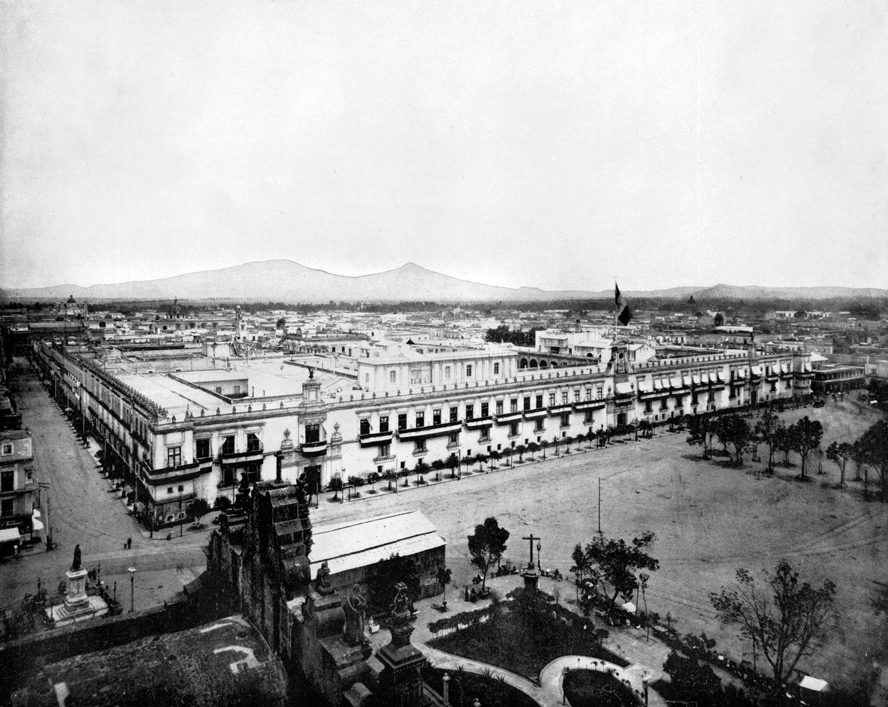 Panoraama Meksikon kaupungista, 1893. tekijältä John L. Stoddard