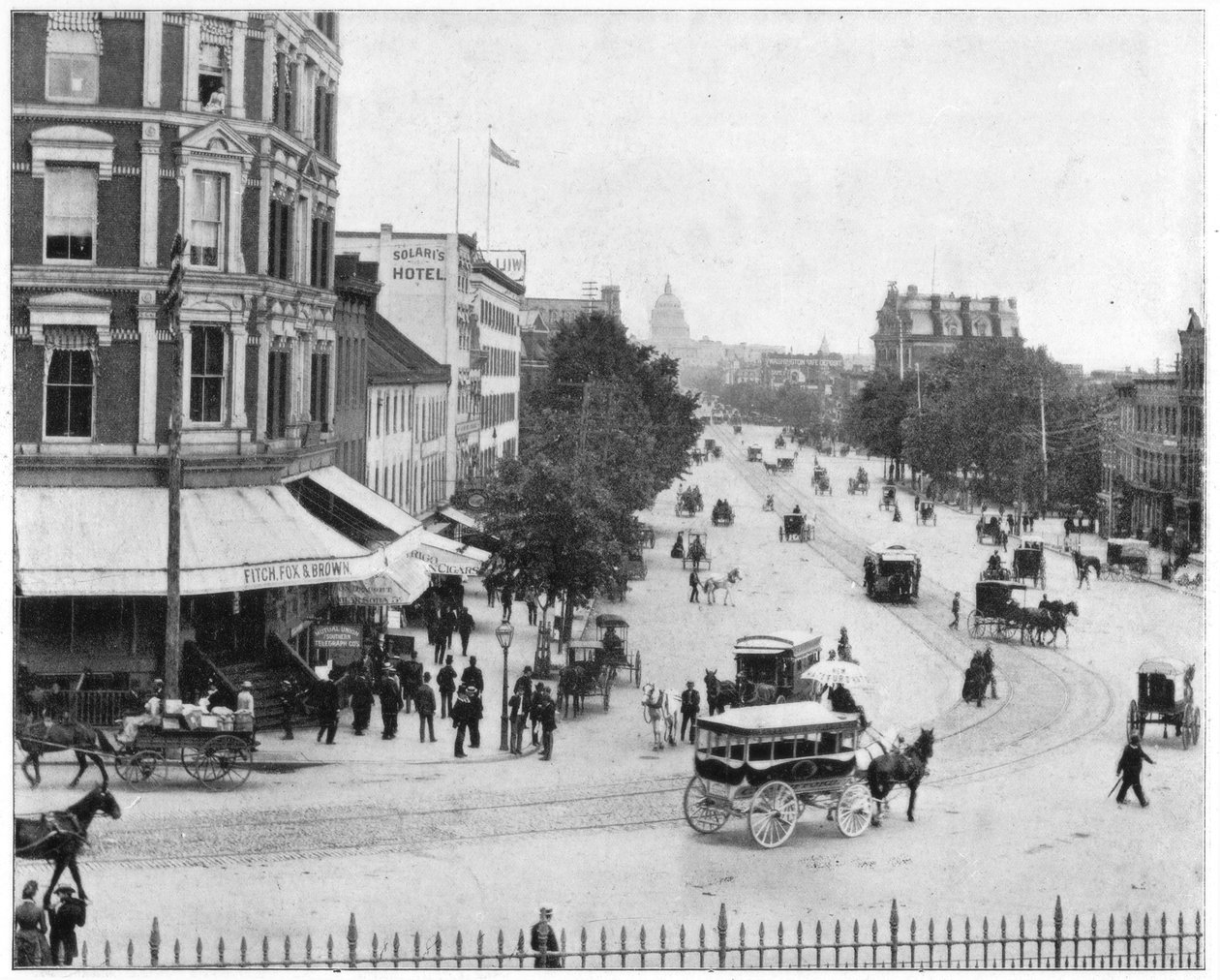 Pennsylvania Avenue, Washington DC, 1800-luvun loppu. tekijältä John L. Stoddard