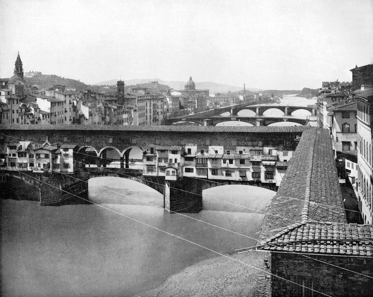 Ponte Vecchio, Firenze, Italia, 1893. tekijältä John L. Stoddard