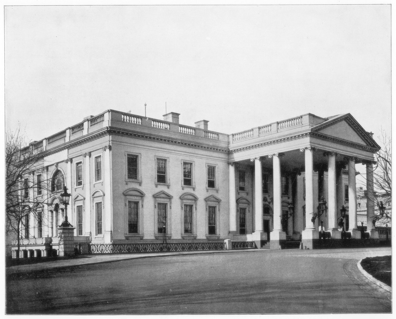 Valkoinen talo, Washington DC, 1800-luvun loppu. tekijältä John L. Stoddard