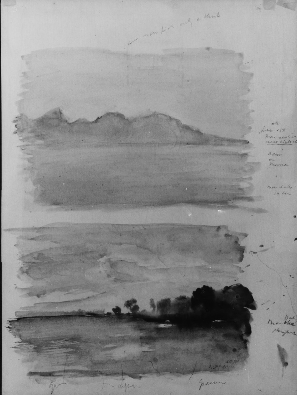 Double Study of Dawn, Moorea Seen over the Water, Tahiti, 1891. tekijältä John La Farge