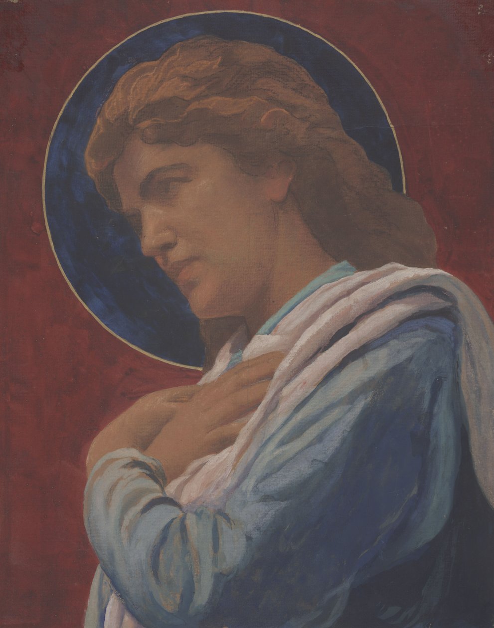 Pyhä (pastelli ja akvarelli paperille) tekijältä John La Farge or Lafarge