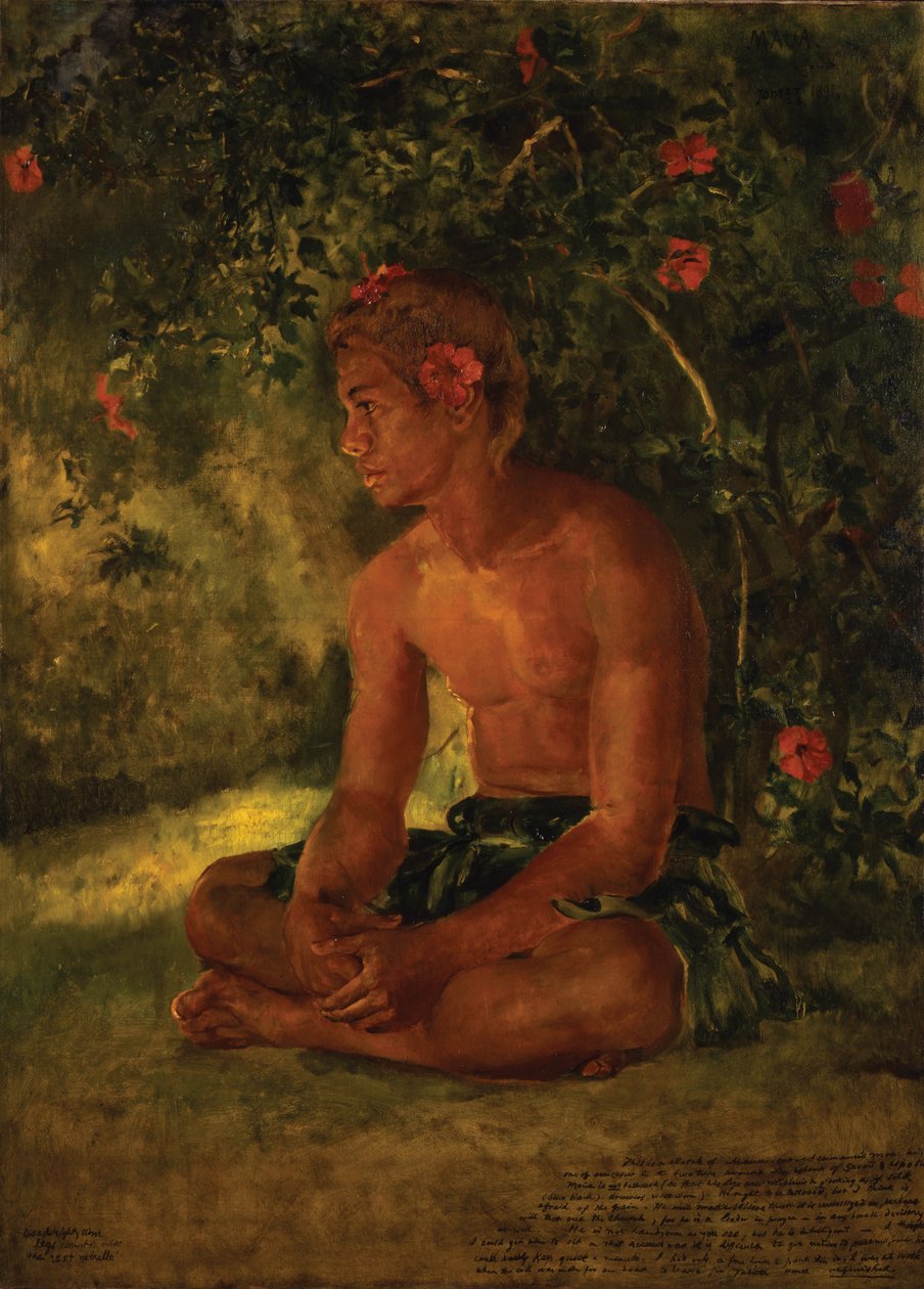 Luonnos Mauasta, Apiasta. Yksi venemiehistöstämme, 1891 tekijältä John La Farge or Lafarge
