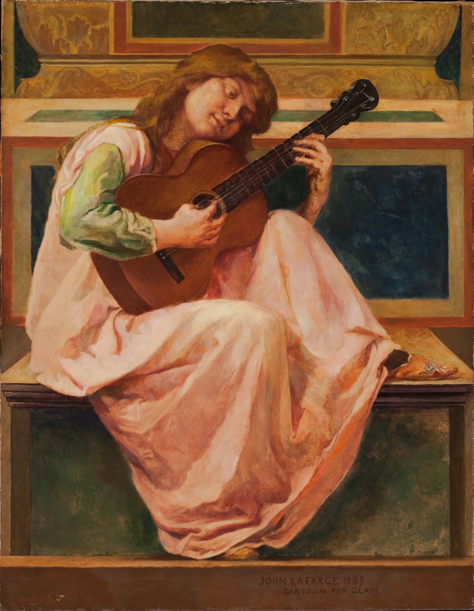 Player, 1887 (vaha massapaperille) tekijältä John La Farge or Lafarge