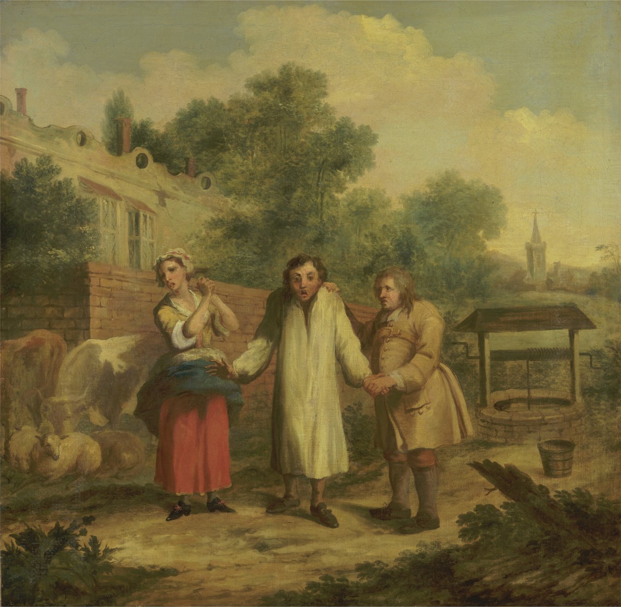 Keittotaso otettu pois te kaivosta, n. 1726 (öljy kankaalle) tekijältä John Laguerre