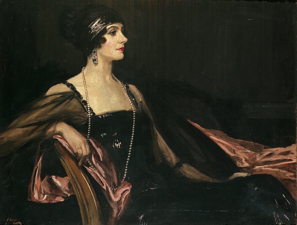 Nainen mustassa: Jean Ainsworthin, varakreivi Massereenen ja Ferrardin muotokuva tekijältä John Lavery
